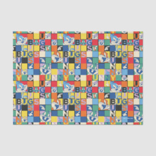 BUGS BUNNY™ Schachbrett mit farbenfrohen Namen und Seidenpapier