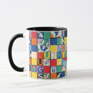 BUGS BUNNY™ Schachbrett mit farbenfrohen Namen und Tasse