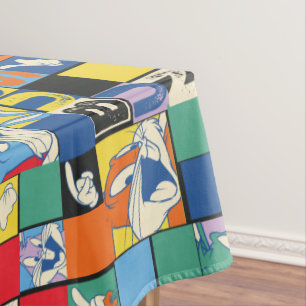 BUGS BUNNY™ Schachbrett mit farbenfrohen Namen und Tischdecke
