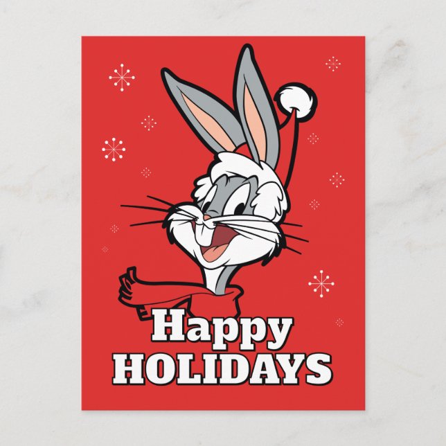 BUGS BUNNY™ "Sleigh Whaaat?" Feiertagspostkarte (Vorderseite)