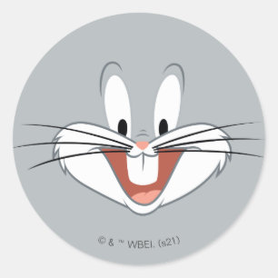BUGS BUNNY™ Smile Runder Aufkleber