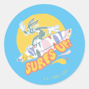 BUGS BUNNY™ - Surfs Up! Runder Aufkleber