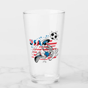 BUGS BUNNY™ Team USA Fußball Grafik Glas