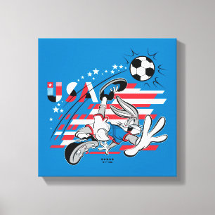 BUGS BUNNY™ Team USA Fußball Grafik Leinwanddruck