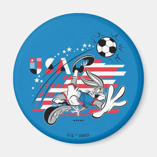 BUGS BUNNY™ Team USA Fußball Grafik Magnet (Vorne)