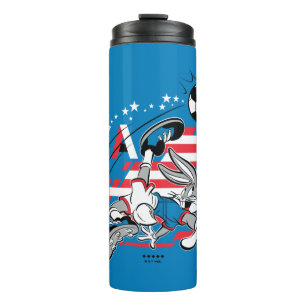 BUGS BUNNY™ Team USA Fußball Grafik Thermosbecher
