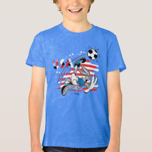 BUGS BUNNY™ Team USA Fußball Grafik Tri-Blend Shirt