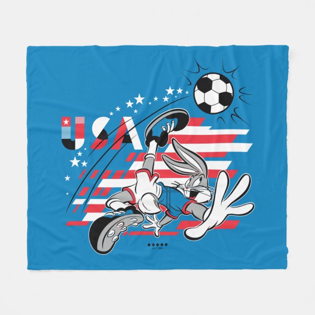 BUGS BUNNY™ Team USA Soccer Graphic Fleecedecke (Vorderseite (Horizontal))