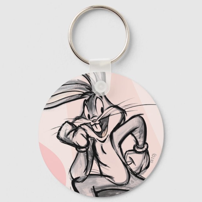 BUGS BUNNY™ Thinker Light Pink Schlüsselanhänger (Vorderseite)