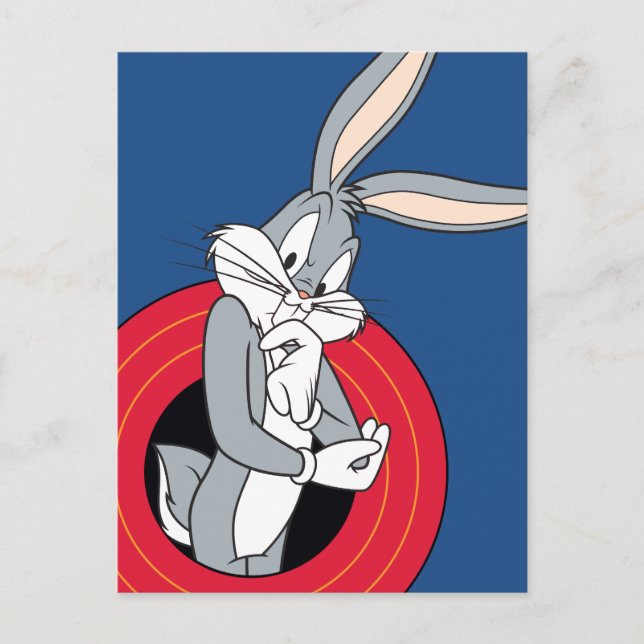 BUGS BUNNY™ Through LOONEY TUNES™ Rings Postkarte (Vorderseite)