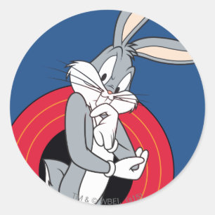 BUGS BUNNY™ Through LOONEY TUNES™ Rings Runder Aufkleber