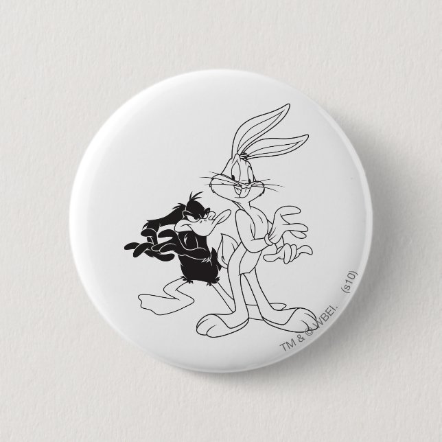 BUGS BUNNY™ und DAFFY DUCK™ Button (Vorderseite)