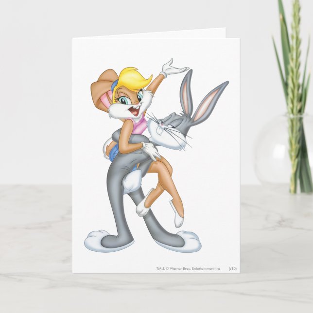 BUGS BUNNY™ und Lola Bunny 2 Karte (Vorderseite)