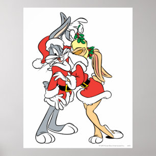 BUGS BUNNY™ und Lola Mistletoe Kiss Poster