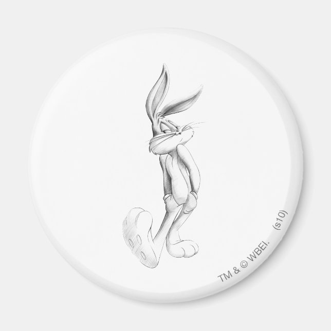 BUGS BUNNY™ Zeichnend 2 Magnet (Vorne)