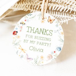 Bugs Girl Birthday Insect Party Circle Geschenkanhänger