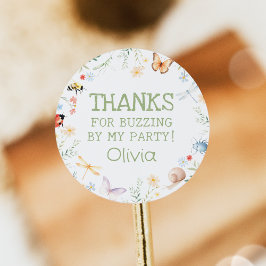 Bugs Girl Birthday Insect Party Stickers