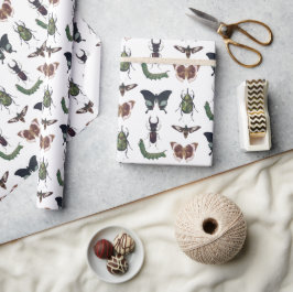 Bugs & Insects Vintage Boy Birthday Geschenkpapier