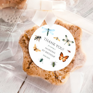 Bugs & Insekten Vintag Geburtstagsparty Runder Aufkleber