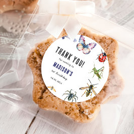 Bugs & Insekten Vintag Geburtstagsparty Runder Aufkleber