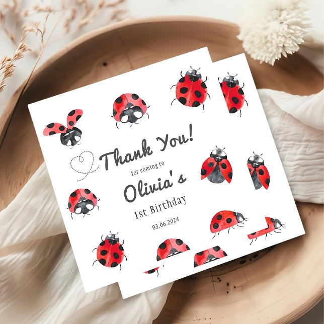 Bugs & Insekten Vintag Geburtstagsparty Serviette (Von Creator hochgeladen)