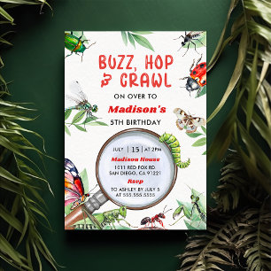 Bugs & Insekten Vintager Junge Geburtstagsparty Einladung