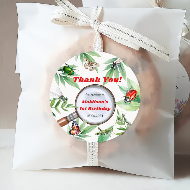 Bugs & Insekten Vintager Junge Geburtstagsparty Geschenkanhänger (Von Creator hochgeladen)