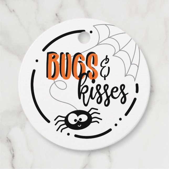 Bugs & Kisses Halloween-Geschenktags Geschenkanhänger (Vorderseite)