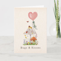 Bugs & Kisses Ladybugs Mushroom Valentine