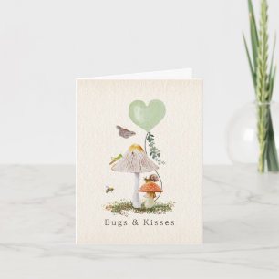 Bugs & Kisses Snail Pilz Valentine Karte
