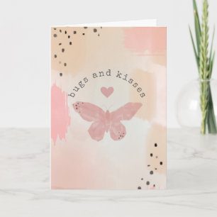 Bugs & Kisses Valentine Butterfly Karte