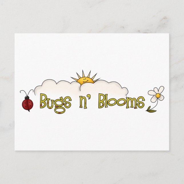 Bugs 'n' Blooms Postkarte (Vorderseite)