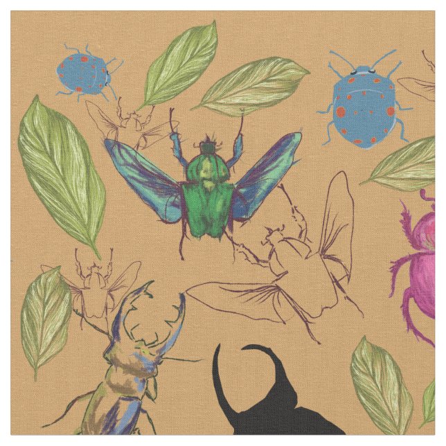 Bugs Schönes Muster  Stoff (Nahaufnahme)