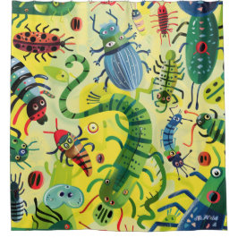 Bugs & Würmer Duschvorhang