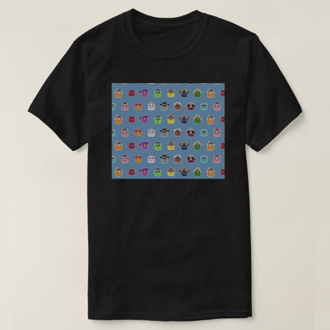 Bugsnax - Alle Grumpen in der Kehle T-Shirt (Design vorne)