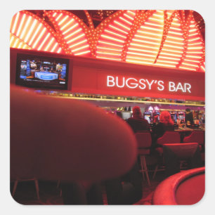 Bugsy's Bar at Flamingo Las Vegas Quadratischer Aufkleber