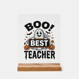 Büh bester Lehrer Vintage Halloween Lehrer Design_ Acrylschild