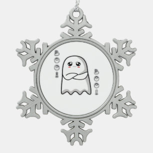 Buh der Missbilligung Klassisch Retro Schneeflocken Zinn-Ornament