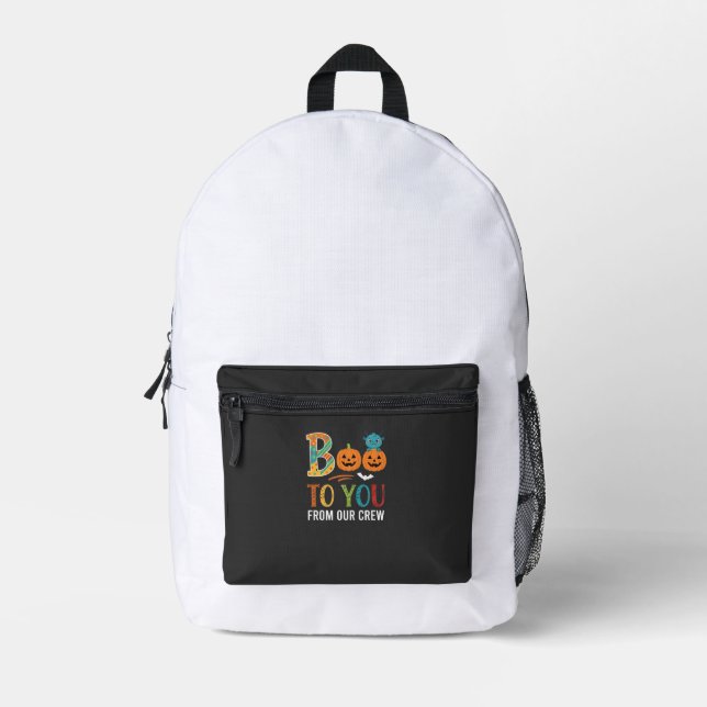 Buh dir Halloween-Crew-Design_1 Bedruckter Rucksack (Vorderseite)
