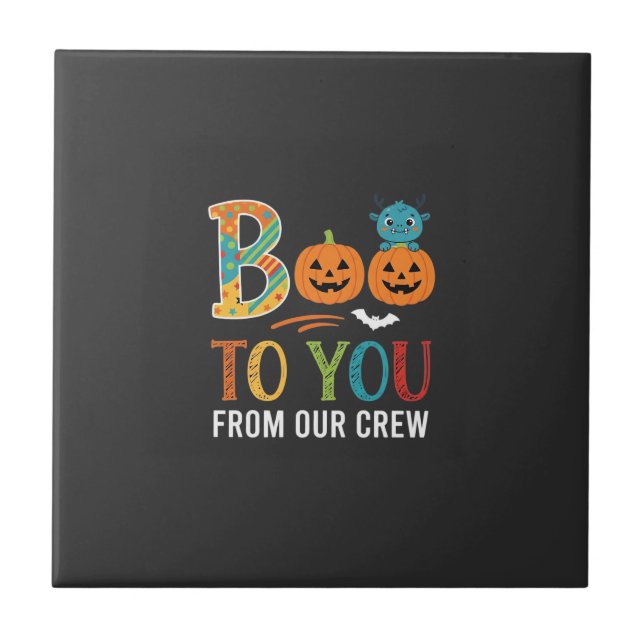 Buh dir Halloween-Crew-Design_1 Fliese (Vorderseite)