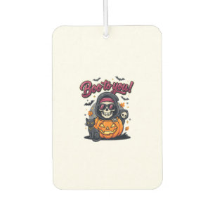 Buh für dich Halloween-Skelett-Kürbis Autolufterfrischer