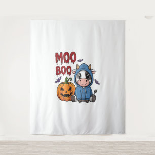 Buh Halloween Gruseliger Geist Kuh Wandteppich