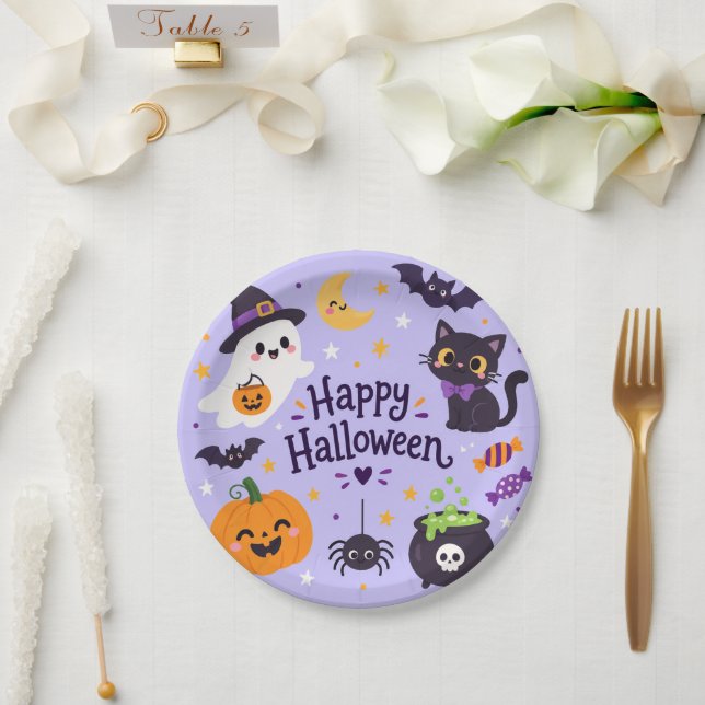 Buh Halloween Pappteller (Hochzeit)