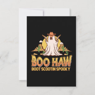 Buh Hu Western Halloween Vintage Geist Lustig Nied Dankeskarte