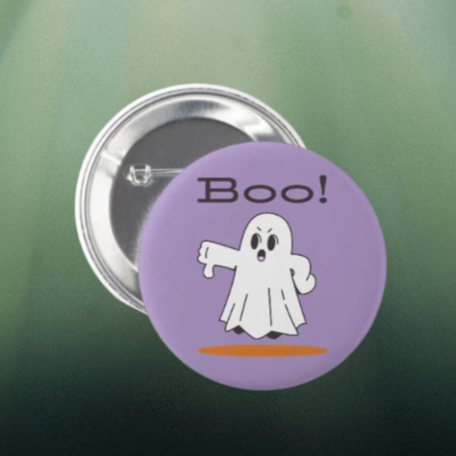 Buh! Süßer Geist Lustiger Halloween Button (Von Creator hochgeladen)