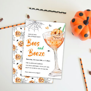 Buh und Schnaps Cocktail Halloween-Party Einladung