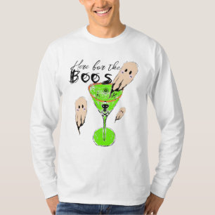 Buh und Schnaps Halloween-Party Vintage-Geist trin T-Shirt