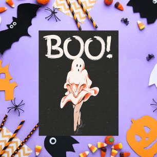 Buh! Vintage-Geisterkostüm Halloween Feiertagspostkarte