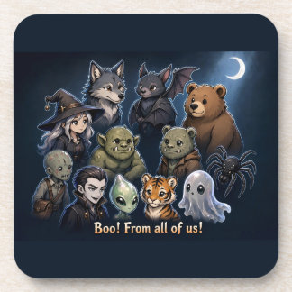 Buh von uns allen Süße Monster Halloween Tasse Getränkeuntersetzer