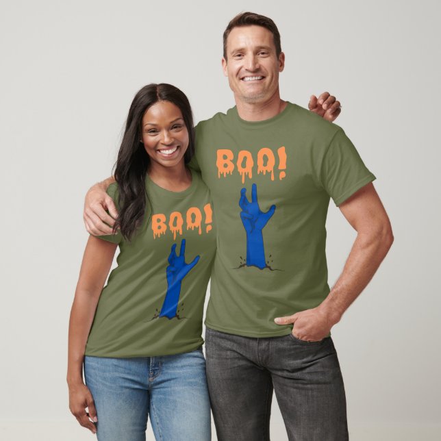 BUH! Zombie-Hand Halloween-Design T-Shirt (Unisex)